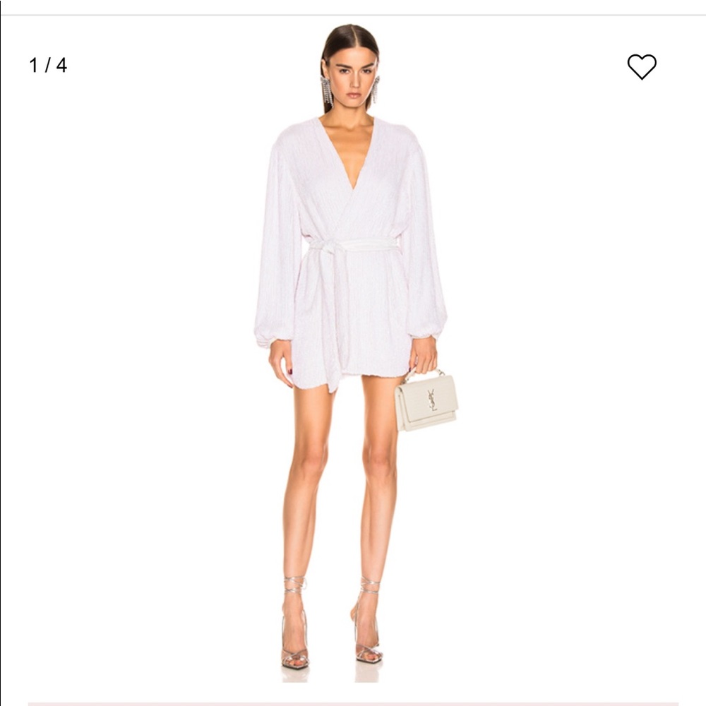 Retrofete Gabrielle Robe Dress in White